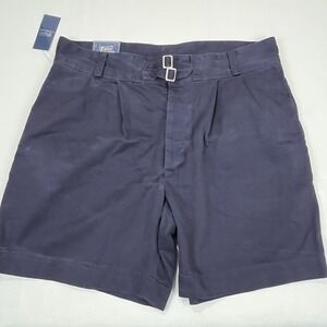 Polo‎ Ralph Lauren Relaxed-Fit Pleated Twill 7" Shorts Mens Size 36 Navy $198